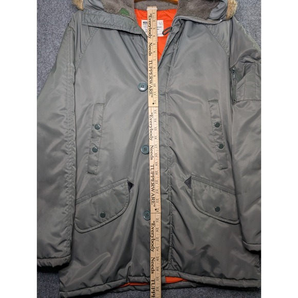 Vtg Montgomery Ward Quality Outerwear Snorkel Parka Jacket Green Size Large - Picture 4 of 8